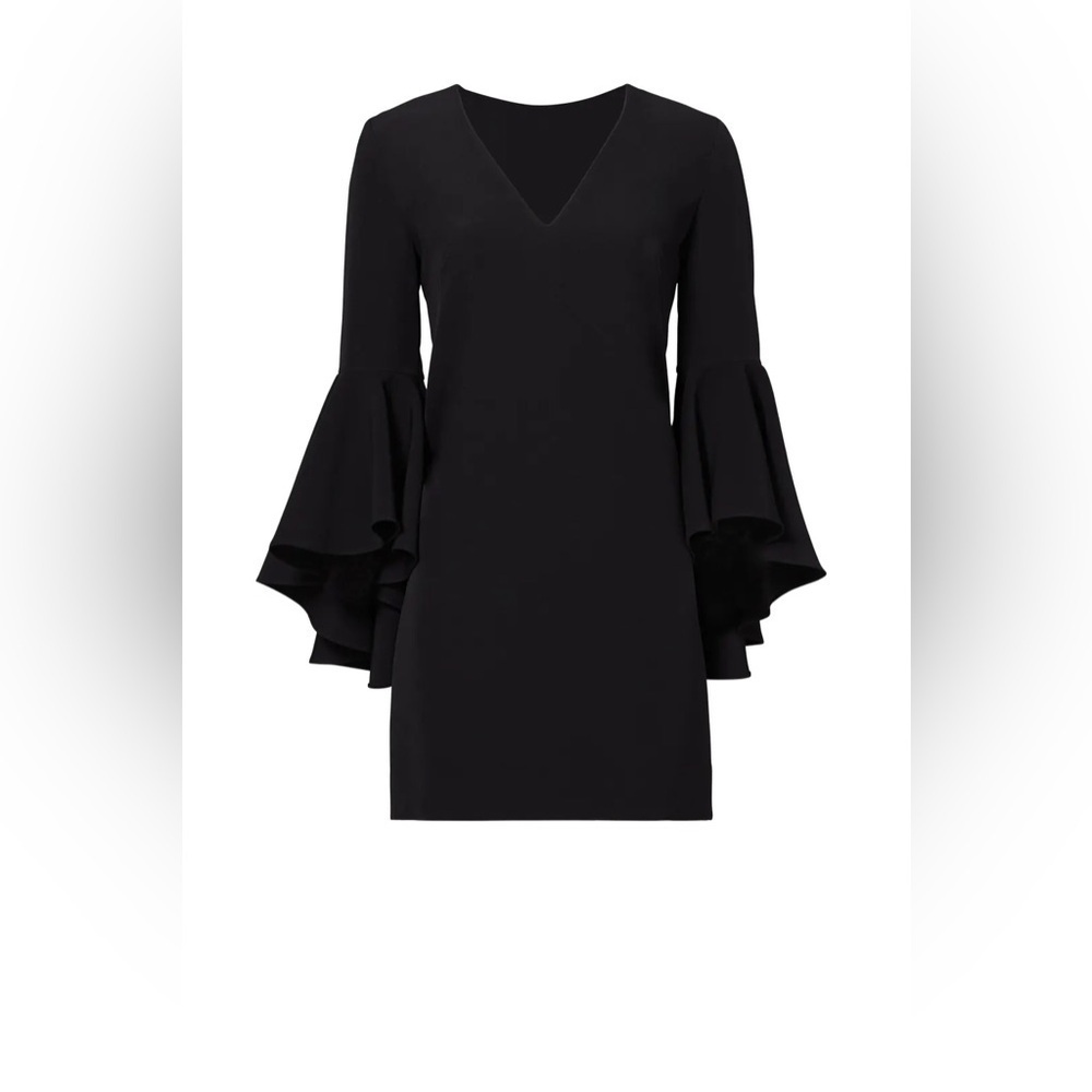 Milly Black Flare Sleeve Nicole Dress